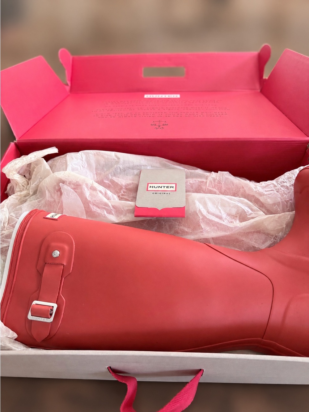 Hunter Tall Orange Waterproof Rain Boots - Picture 9 of 11
